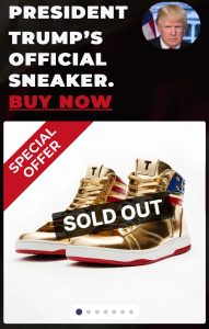 Trump Unveils $399 'Never Surrender High-Top Sneaker' to Enthusiastic ...