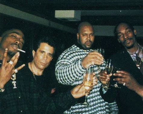 Tupac Shakur, David Kenner, Suge Knight, and Snoop Dogg.